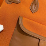 Hermes Birkin 35 Canvas & Swift Leather Cargo Orange